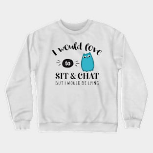 Love to Chat Lying Cute Cat Crewneck Sweatshirt